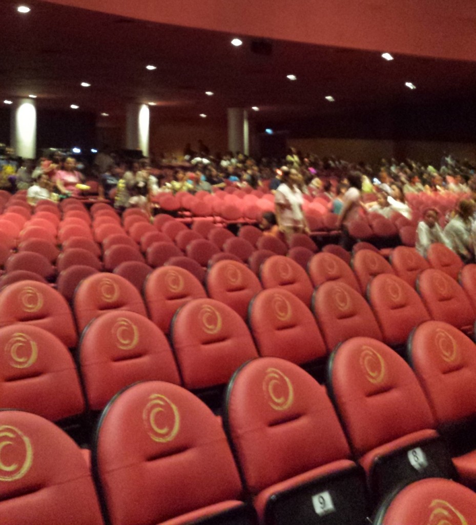 Comfortable seating inside Kia Theatre, Araneta Center